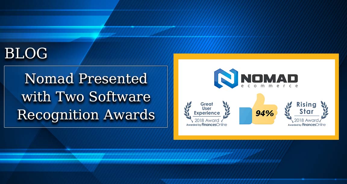 Nomad eCommerce Presented by Notable Platform for SaaS Reviews with 2 Esteemed eCommerce Software Recognitions